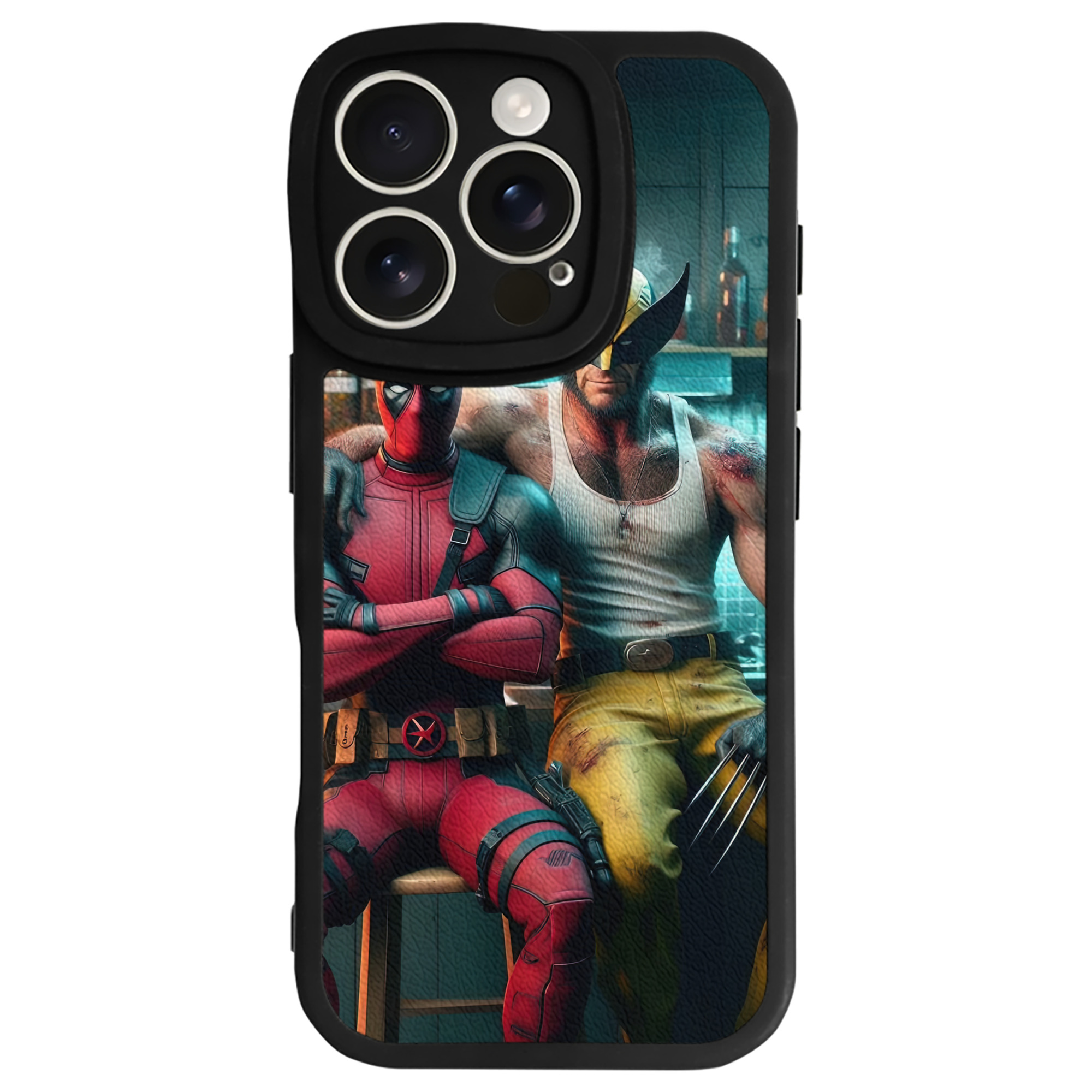 （画像用） Deadpool デッドプール 【iPhone 16シリーズ対応】シリコンスマホケース（レザー調） 材質：シリコン